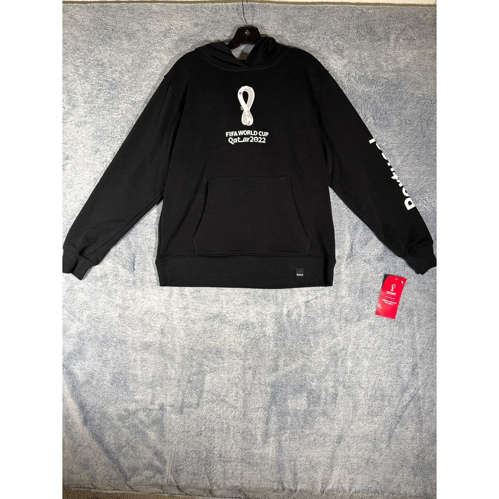 FIFA World Cup Qatar 2022‎ Portugal Hoodie Black Mens Large 9KILA2ARQ-POR NEW